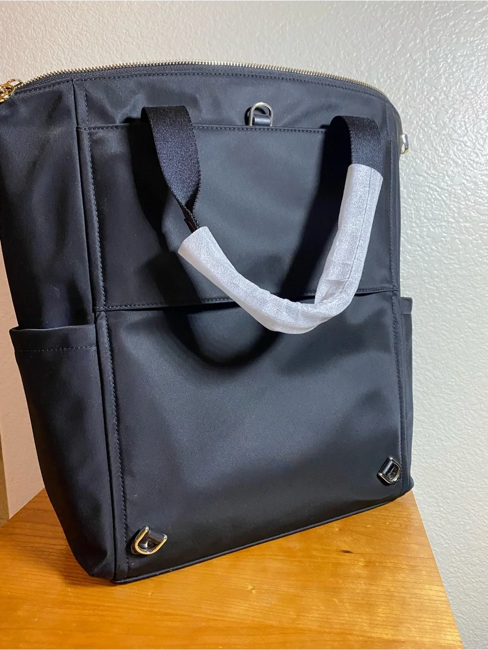 kate spade Black Nylon Laptop Tote with Gold Hardware